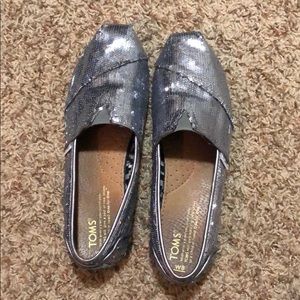 Silver Sequins TOMS